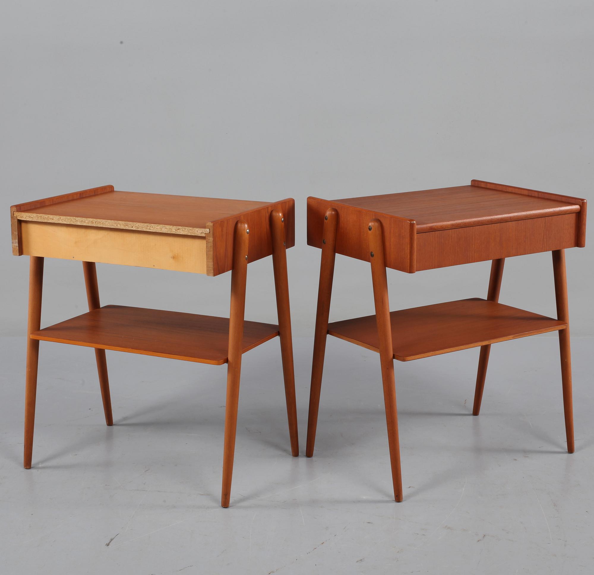 SÄNGBORD, ett par, 1950/60-tal.