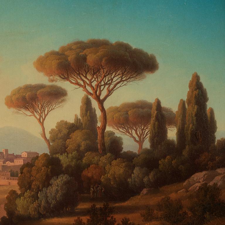 Gustaf Wilhelm Palm, "Vue af slottet Colonna i Genazzano".