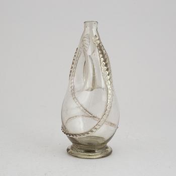 A Swedish glass bottle, 18th/19th Century.