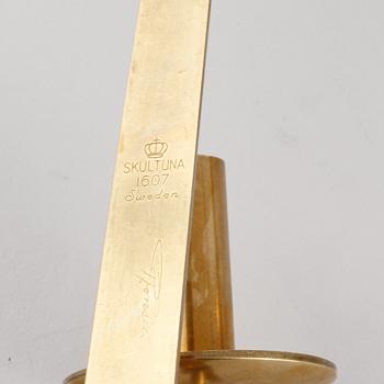VÄGGLAMPETTER, 2 par, mässing, "Pendel", Pierre Forsell, Skultuna, 1900-talets andra hälft.