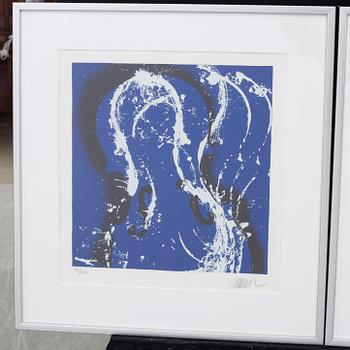 FERNANDEZ ARMAN, färglitografier 2 st, signerade och numrerade 36/150 o 59/150.