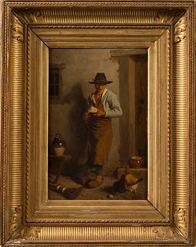 Johan Christoffer Boklund, "Young Man Feeding Chickens".