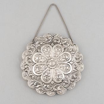 A 20th Century silver mirror.