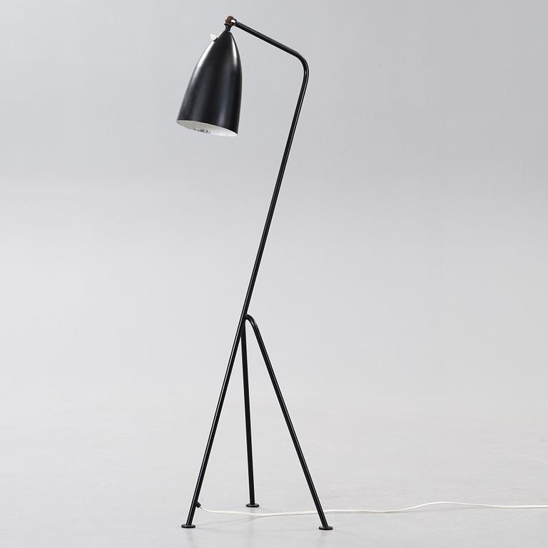 Greta Magnusson Grossman, a 'G-33' (Grasshopper) black lacquered floor lamp, Bergbom's, Sweden 1950's.