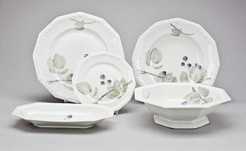 MATSERVIS, 55 delar, porslin, "Maria Björnbär", Rosenthal.