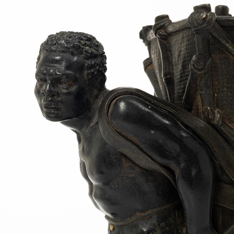 A bronze figure, late 19th Century.