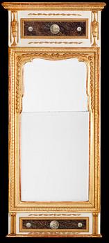 597. A late Gustavian late 18th Century mirror.