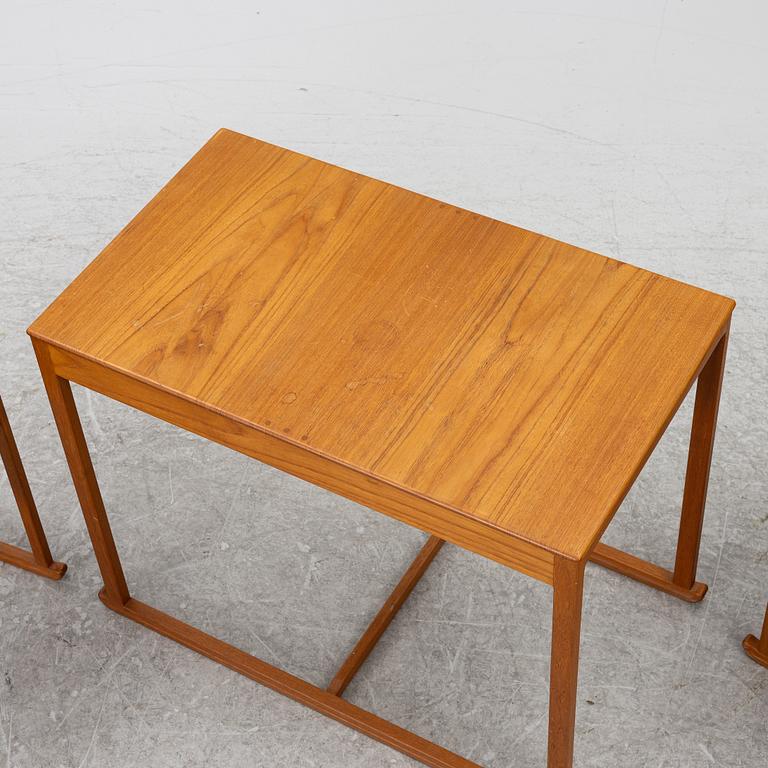Carl Malmsten, a nest of three 'Släden' tables.