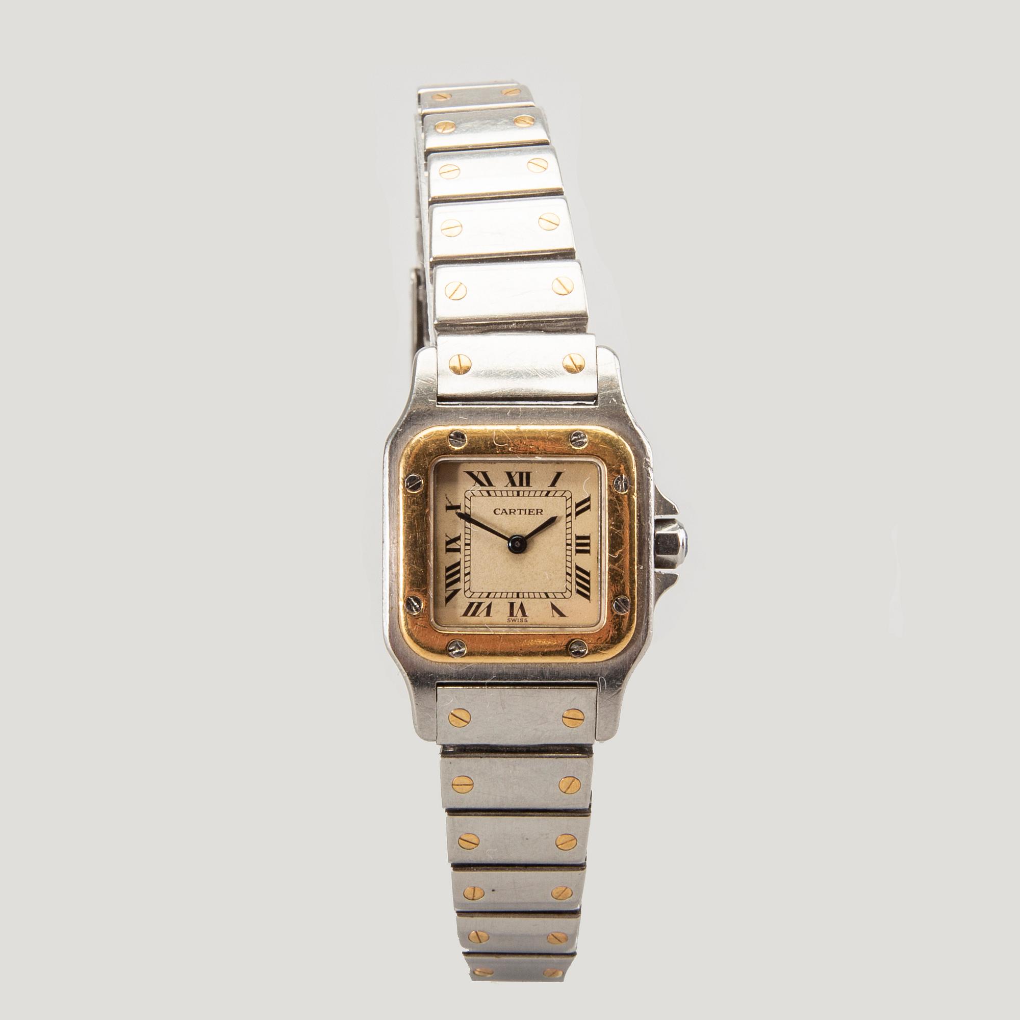 Cartier, Santos Carree, wristwatch, 24 x 24 (35) mm.