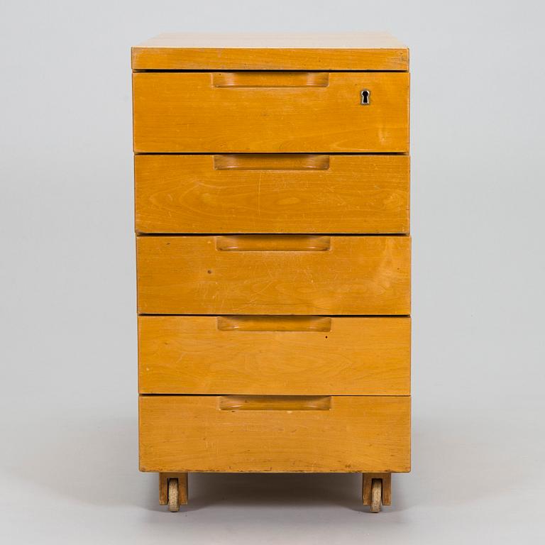 Aino Aalto, An early 1930s 'B96' drawer unit for O.Y. Huonekalu-ja Rakennustyötehdas A.B. Finland.