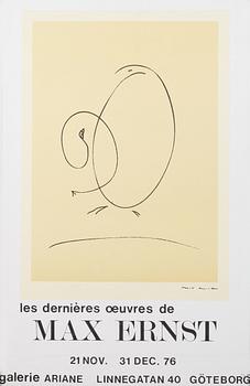 MAX ERNST, färglitografisk affisch.