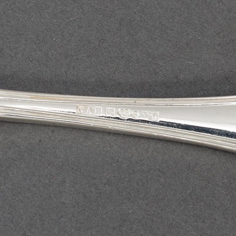 GAB, fiskbestick, 18+18 st, silver, modell "Kungsholm",  Stockholm 1971.