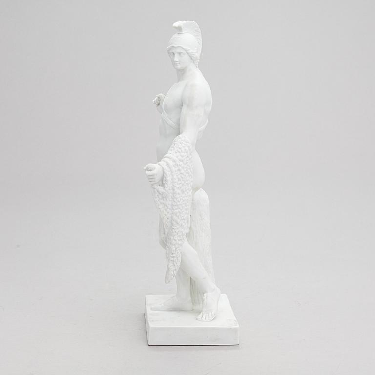 Bertel Thorvaldsen, after. A porcelain sculpture, "Jason with the Golden Fleece", Bing & Gröndahl, Denmark.