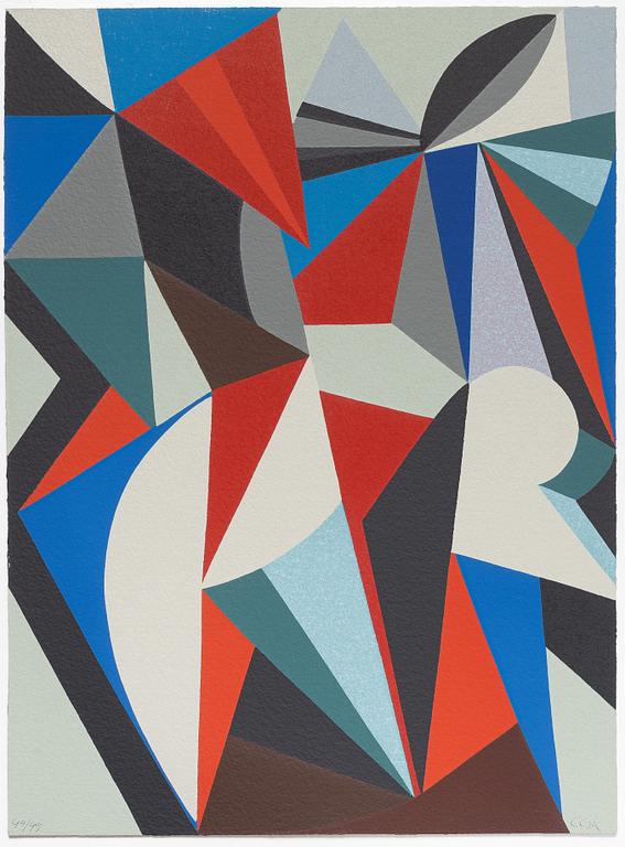 C Göran Karlsson, "Figurer", mapp med sex serigrafier.