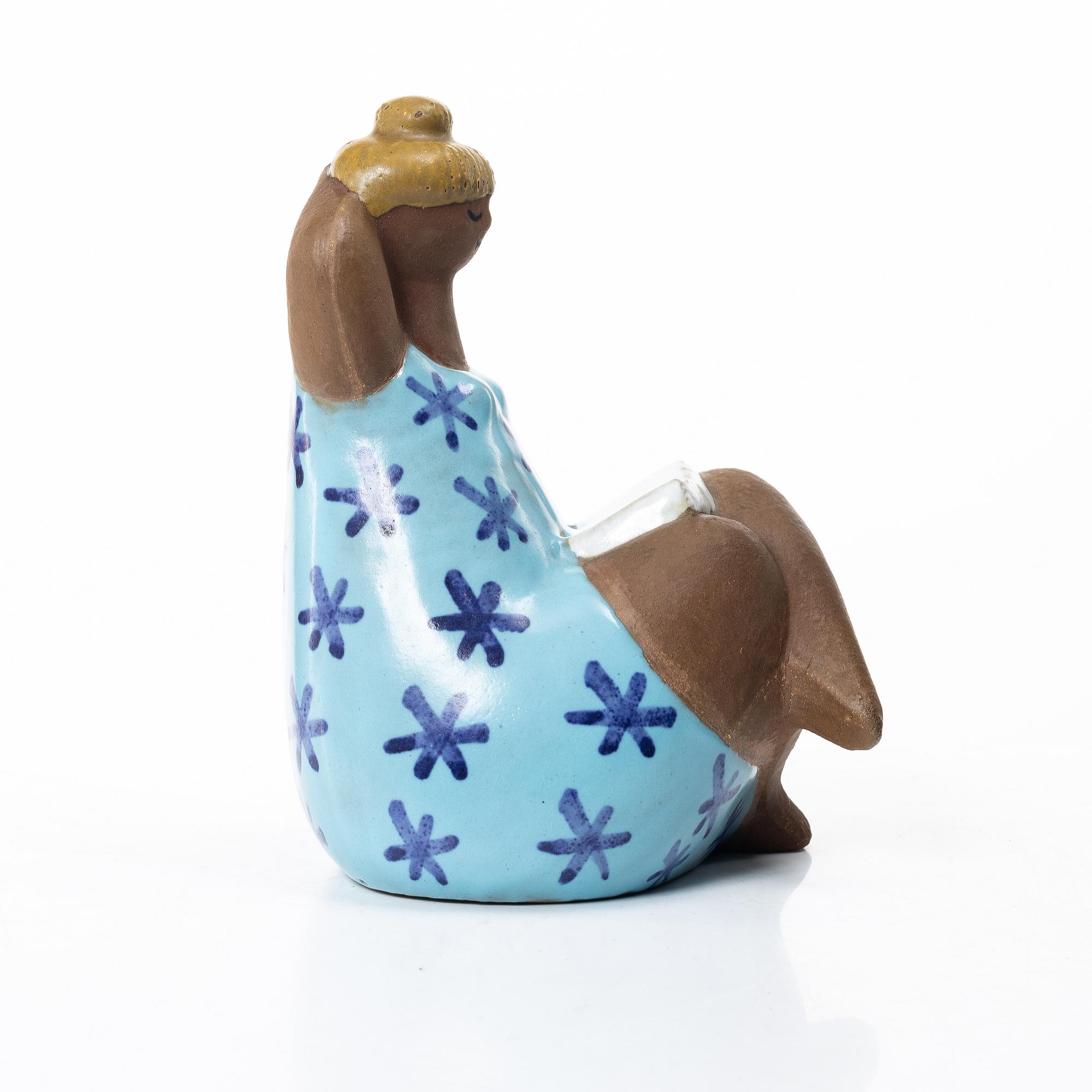 Lisa Larson, a figurine, 'Emma' from the series 'ABC-flickorna', Gustavsberg.