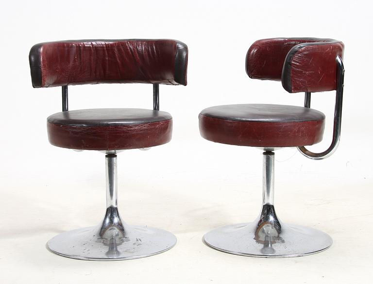 FÅTÖLJER, ett par, Johanson design Markaryd, 1900-talets mitt.