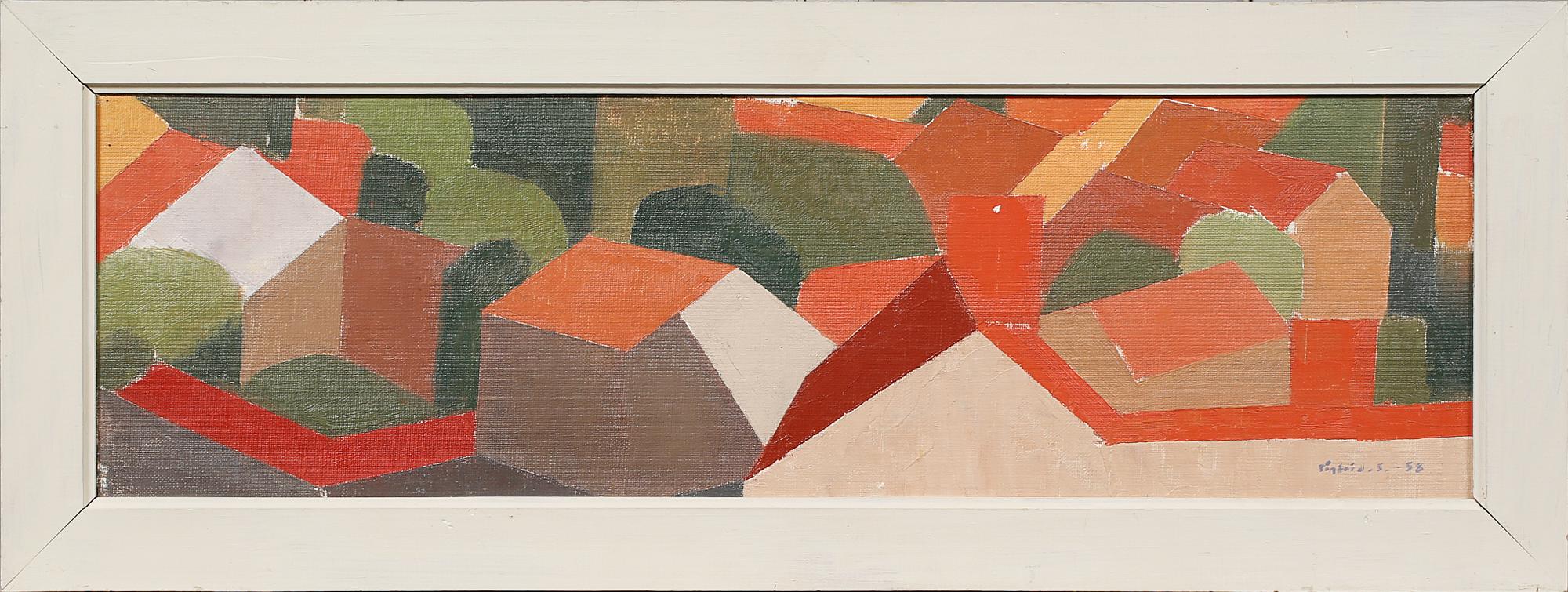 SIGFRID SÖDERGREN, olja på pannå, signerad och daterad -58.