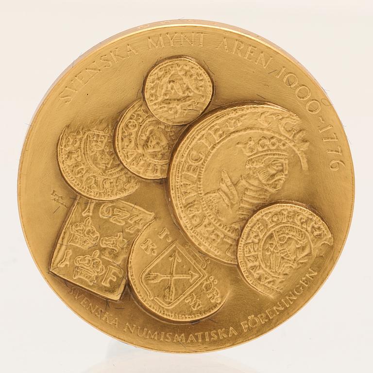 Minnesmynt/medalj 18K guld  Sporrong 1976 numrerad 40/1000.