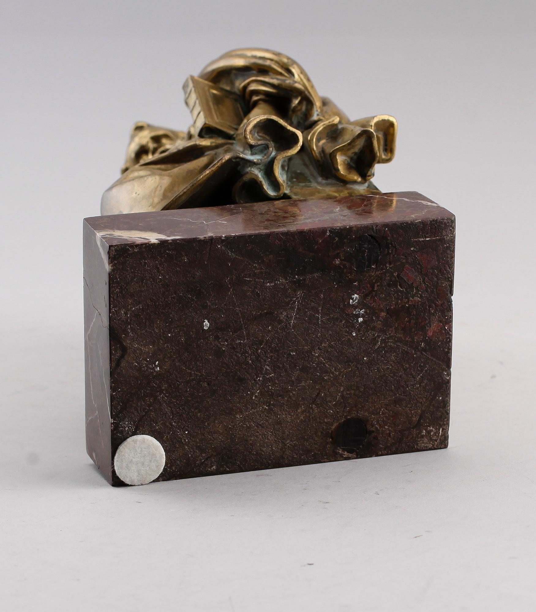 SKULPTUR, förgylld brons, renässansstil, 1800-tal.