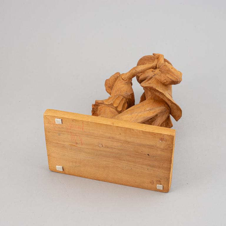 HERMAN ROSELL, sculpture, wood, signed 1939.
