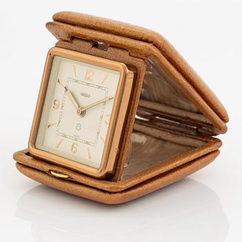 Jaeger, travel alarm clock, 72 x 85 x 34 mm.