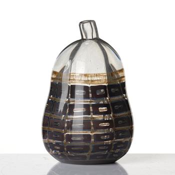 Edward Hald, an aqua-graal glass vase, Orrefors 1958.