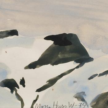 MONA HUSS WALIN, akvarell, sign, dat-74.