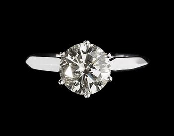 RING, brilliant cut diamond, 2.50 cts.