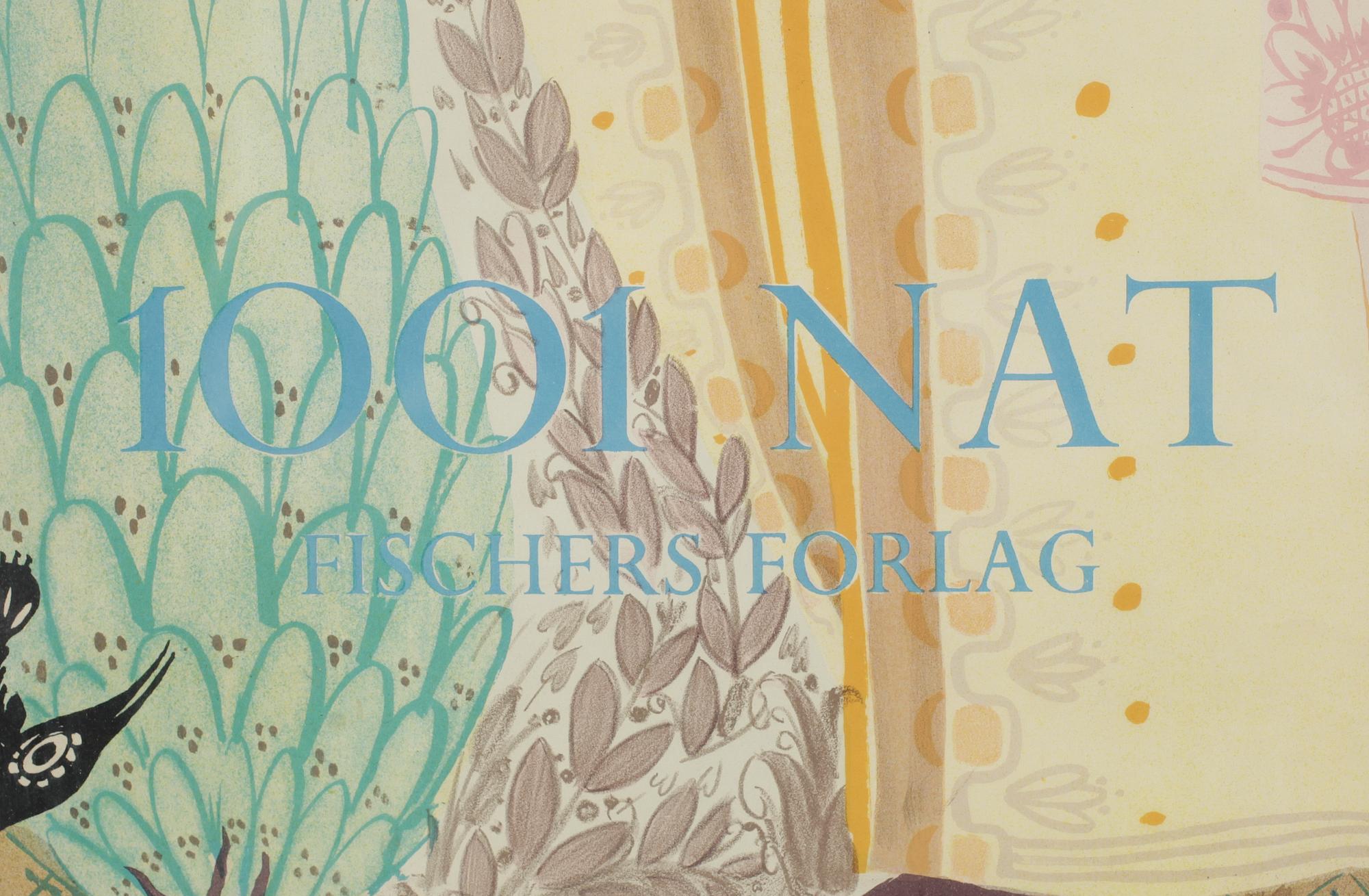 BJÖRN WIINBLAD, affisch, litografiskt tryck, "1001 Nat", Fischers Förlag.