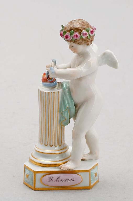 FIGURIN, porslin, Meissen.