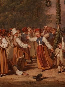 Johan Gustaf Sandberg, ”Midsommardans på Säfstaholm 1825”.