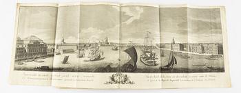 The rare Makhaev wall map of St. Petersburg, with other views and maps, 1753, 1741 and 1739.