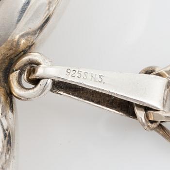 Hermann Siersbol, sterlingsilver large heart necklace, Denmark.