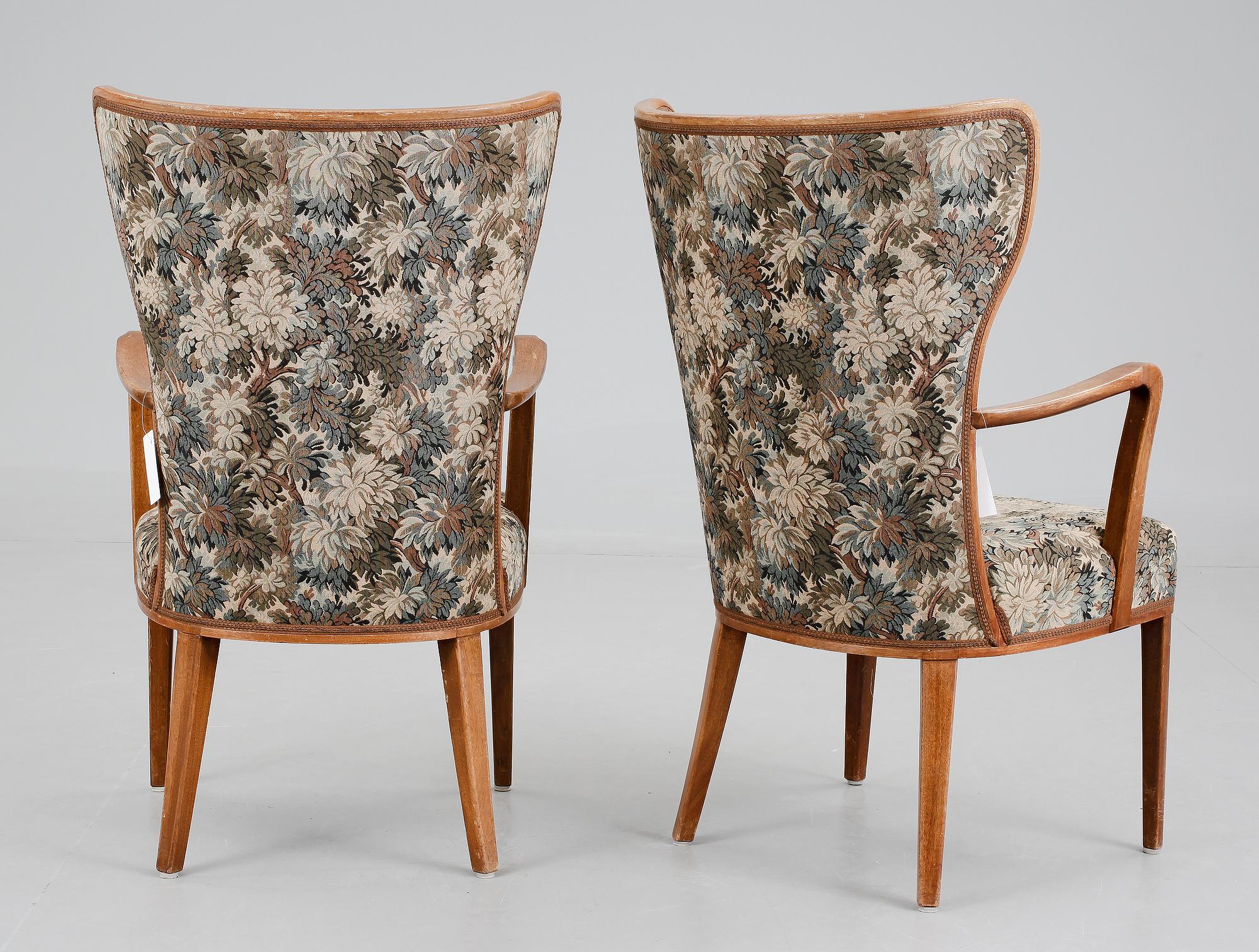 FÅTÖLJER, ett par, trol Carl Malmsten, 1930-tal.