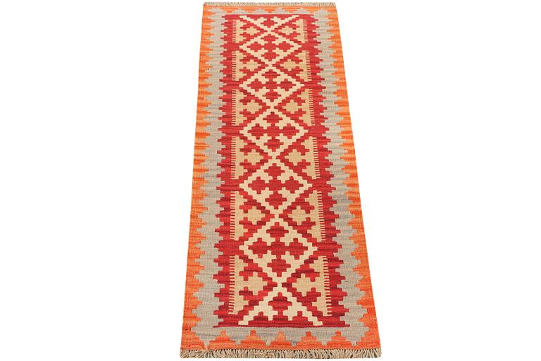 A Runner carpet, Kilim, c. 190 x 58 cm.
