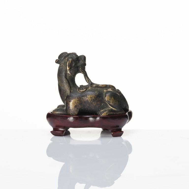 Figurin, brons. Sen Mingdynasti/tidig Qingdynasti.