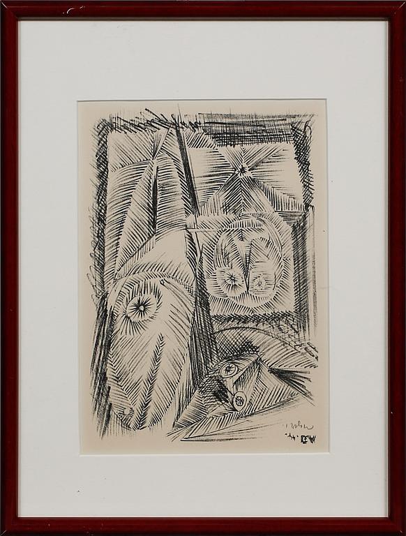 ASGER JORN, litografi, signerad, daterad i tryck -44.