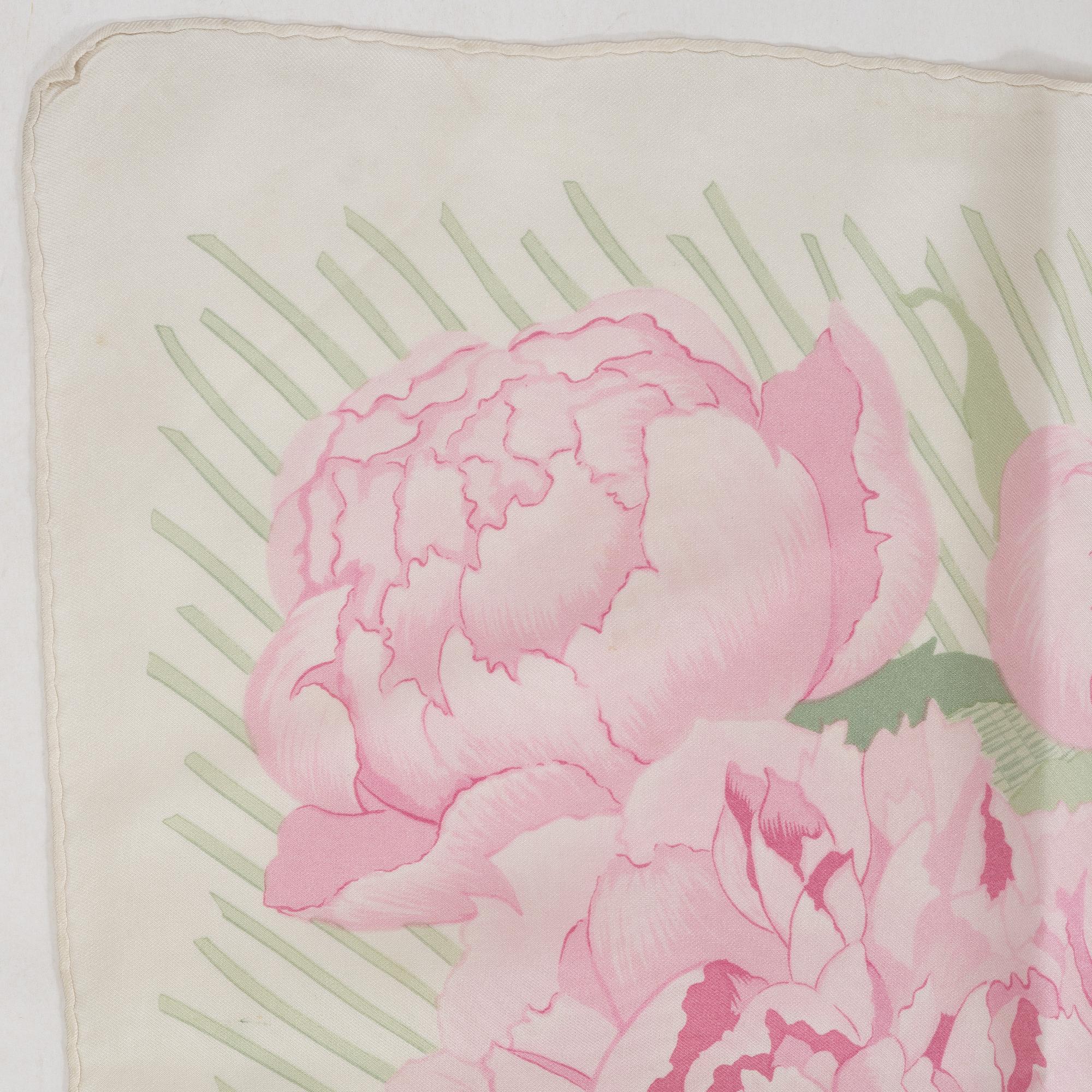 Hermès, scarf, "Peonies".