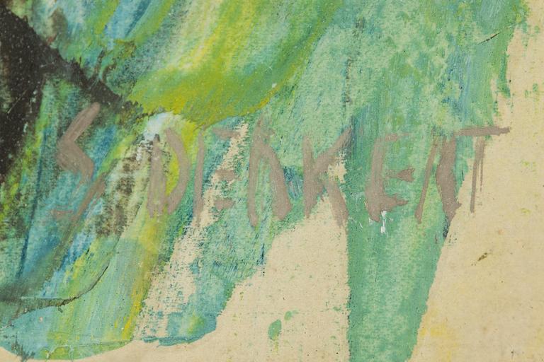 Siri Derkert, gouache/blandteknik på papper/pannå, daterad -30 a tergo.