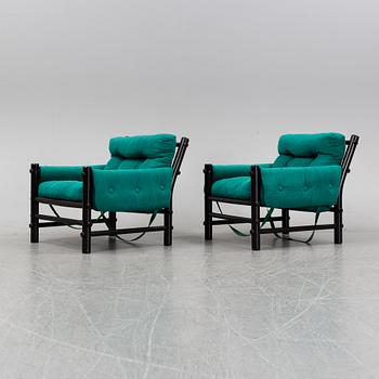 Sylve Stenqvist, a pair of 'Gille' armchairs, Artex Torgner, 1970's.