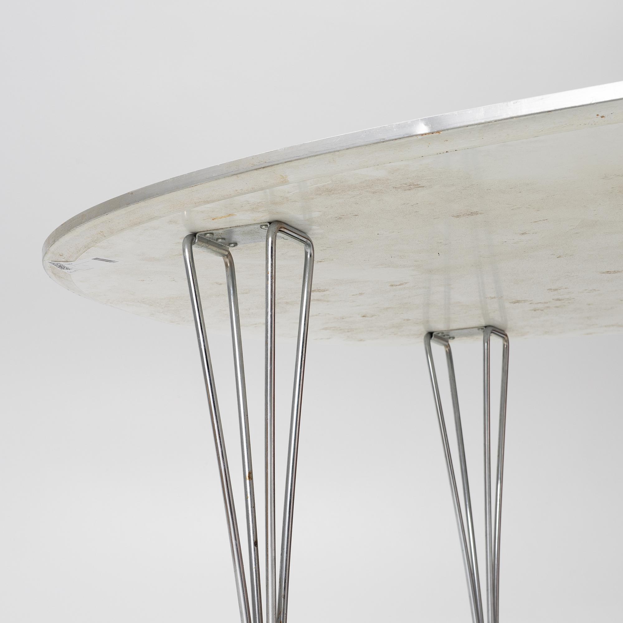 Bruno Mathsson & Piet Hein, dining table, “Superellipse”, Fritz Hansen, Denmark.