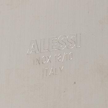 Ettore Sottsass, samppanjajäähdytin ja jalusta, Alessi, 1900-luvun loppu.