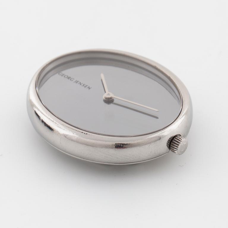 GEORG JENSEN, armbandsur, "Vivianna oval", design Vivianna Torun Bülow-Hübe, 32x24 mm.