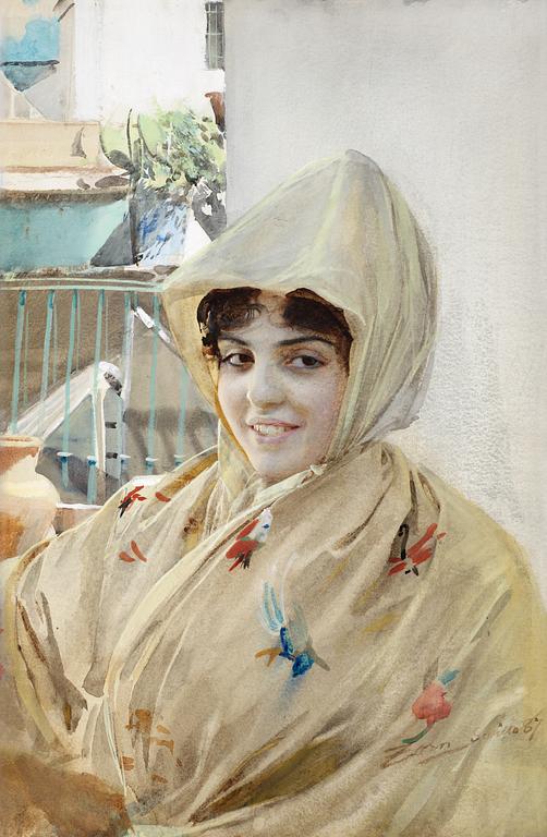 Anders Zorn, "Mathilde" / "Spansk flicka i Sevilla (Matilda)".