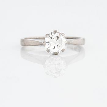 RING, med briljantslipad diamant 1.00 ct, Rosengren & Eriksson, Stockholm, 1965.