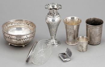 SILVERPARTI, 24 delar, däribland Tore Eldh, från ca 1843. Vikt ca 800 gram.