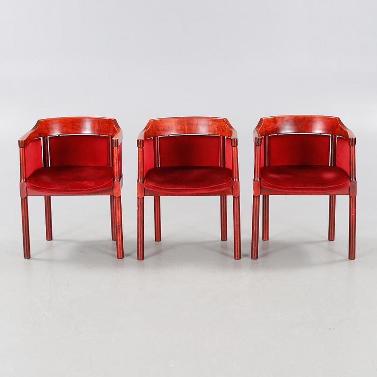 Three armchairs by Gemla from the latter half of the 20th century.