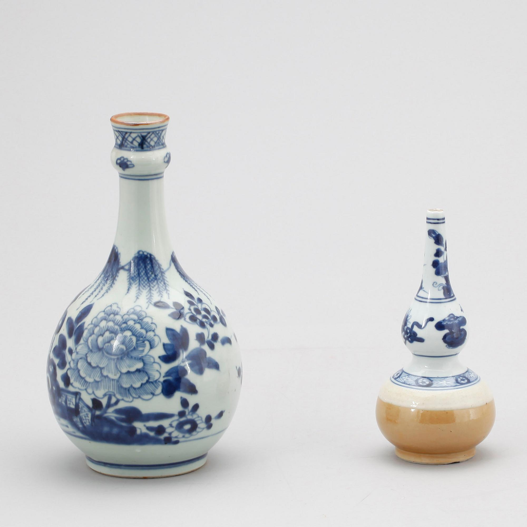 DROPPARE OCH FLASKA, kompaniporslin, Kina, Qing dynastin, Qianlong (1736-95).