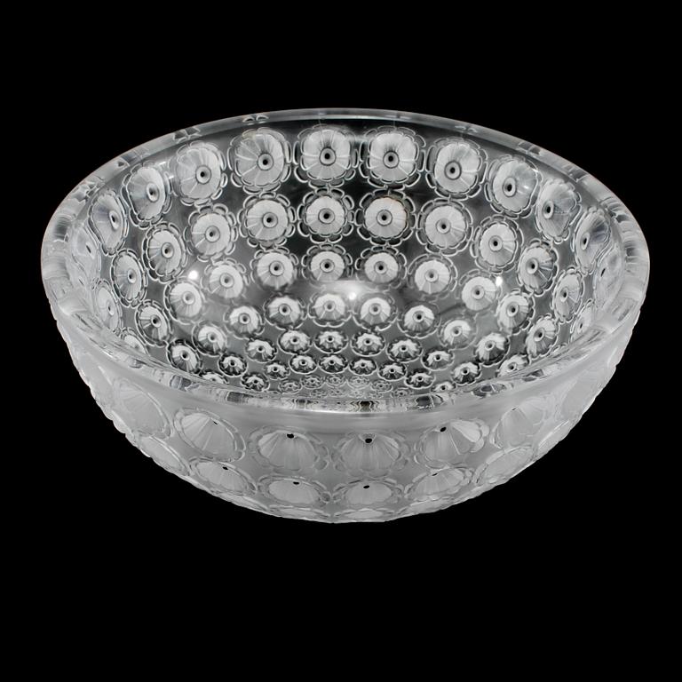 SKÅL, glas, "Nemours", Lalique, Frankrike, 1900-talets andra hälft.