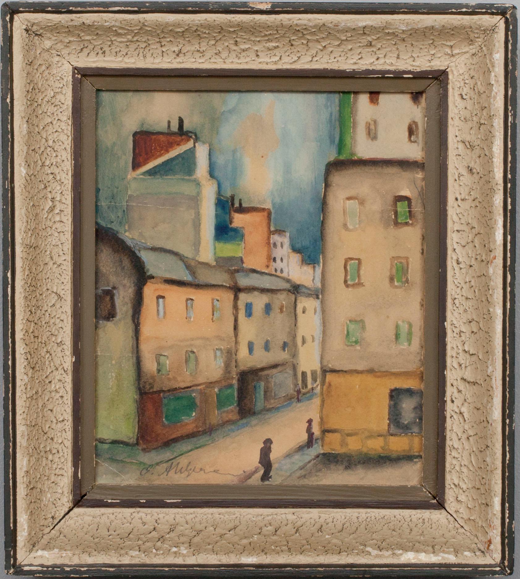 OLAVI AHLGREN, akvarell, signerad.